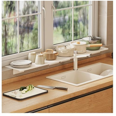 Window Sill Storage Shelf,Window Shelf Countertop Extension Board,Narrow Space Extention Plate with Magnetic Base,Window Sill Extender for Plants (Color : Set of 2, Size : 60x20cm/23.62x7.87in)