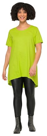 Angel of Style Damen große Größen Übergrößen Plus Size Longshirt, Rundhals, Halbarm, gerundeter Saum Lime 46 832019408-46