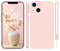 KPPIT for iPhone 15 Case Silicone,Shockproof Cover with Microfiber Lining 6.1 inch,Silky-Soft Touch Full-Body Protective iPhone 15 Phone Case(Pink)
