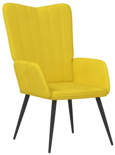 vidaXL Relaxsessel Fernsehsessel Sessel Polsterstuhl Polstersessel Wohnzimmerstuhl Relaxstuhl Armsessel Essstuhl Wohnzimmer Senfgelb Samt