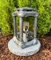 Grablampe mit GRANITSOCKEL NEU NEU! Handmade - Grablampe mit Rose, Grabkerze Grabdekoration Grabschmuck Gartenlampe incl. Grabkerze und Sockel...