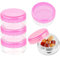 Dimeho Kleine Pillendose 5 Stück Tablettendose Tragbar Mini-Pillendose BPA-frei Kleine Pillen Organizer Box Kleine Medikamentenbehälter Durchsichtige Pillendosen-Organizer (Rosa)