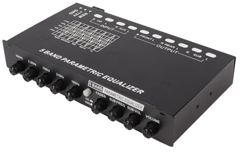Car Audio Equalizer 5 Bänder Tuning EQ Crossover Verstärker Grafik-Equalizer für Automotive Iron