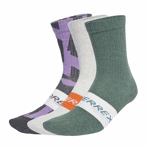 adidas Unisex TERREX MULTI 3 PACK SOCK, Grey Six/White, 2.5-4