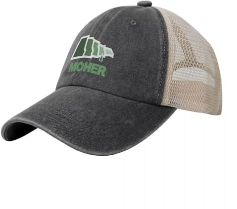 ENWIND Baseballmütze Irish Cliffs of Moher Irland Cowboy Mesh Baseballkappe Derby Hut Baseballkappe Strandausflug In Hut Für Frauen Männer Hut