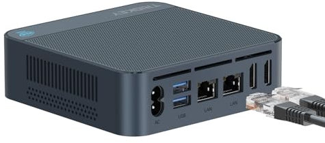 TRIGKEY Nouveau Mini hôte Twin Lake N150 d'Intel (jusqu'à 3,60 GHz) PC 11 Pro, 16 Go DDR4 500 Go M.2 SATA SSD, Mini Ordinateur de Bureau, Double HDMI, Deux Ports réseau, WiFi 5, BT 5.0, USB 3.2