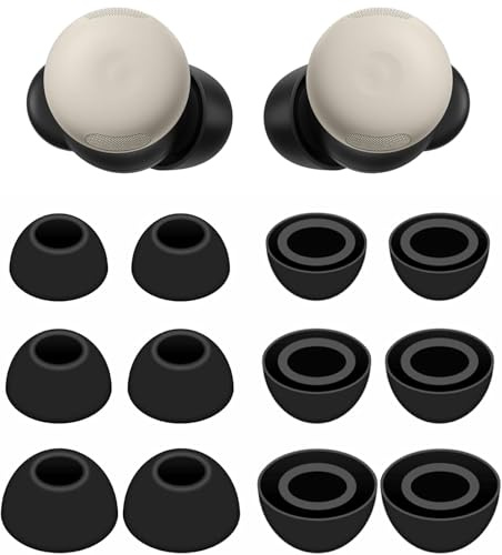 ALXCD Eartips Compatible with Pixel Buds Pro 2 Earbuds, S/M/L 3 Sizes 6 Pairs Soft Silicone Earbuds Tips Foam Ear Tips, Compatible with Pixel Buds Pro 2 6 Pairs sml
