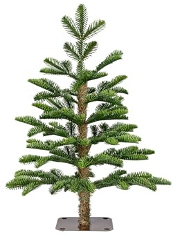 Tannenbaum künstlich auf Metallfuß 60cm hoch D.45cm - platzsparend & wiederverwendbar - Kleiner Deko Christbaum - Weihnachtsdeko & Winterdeko - Grün