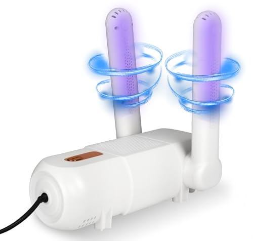 Electric Shoe Dryer Boot Dryer,Electric Sneakertizer Glove Dryer with Intelligent Timer, Foldable Design & Quick Drying Electric Shoe Dryer, Effectively Eliminates Odors and Antibacterial (UK Plug)
