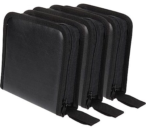 HOLIDYOYO 3 pezzi Custodie CD Dvd in PU Posti Organizer Portatile Protettivo Antiurto per Viaggi e Auto