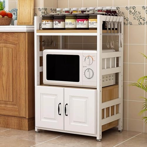 Organizador Cocina, Soportes for Microondas Estilo Rústico, Estantes de Pie for Despensa, Electrodomésticos, Vajilla y Platos