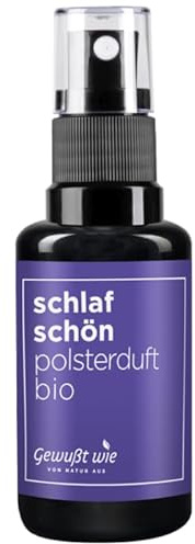 Gewußt Wie Schlaf Schön Bio Polsterduft | Sanfter Duft Nach Lavendel Und Vanille | Für Kissen, Bett & Schlafbereich | Mit 100% Ätherischen Ölen | In Bio-Qualität | 30 ml
