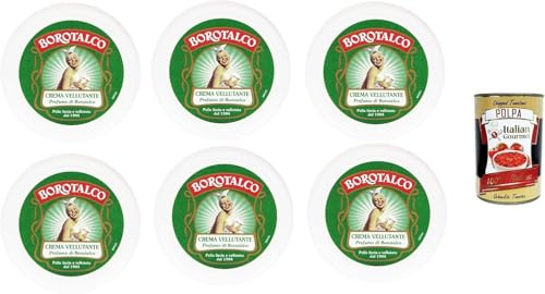 Italian Gourmet Crema Vellutante crema corpo 6 x 150g Duftpflege samtig | Textur morbida e reichhaltig, für Gesicht und Körper, klassischer Duft und, Gesamtnettogewicht 900 g + Kostenlos Polpa 400g