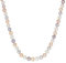 Valero Pearls Damen-Kette Hochwertige Süßwasser-Zuchtperlen in ca. 10 mm Rund weiß/apricot/flieder 925 Sterling Silber Perlenkette