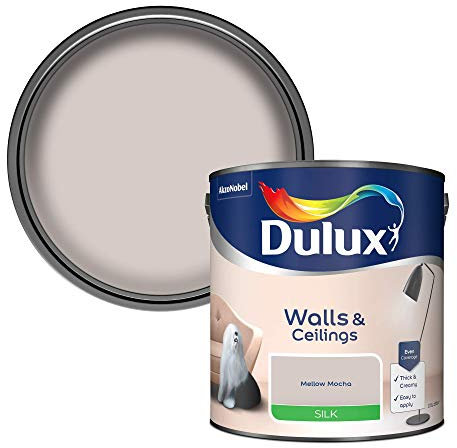 Dulux Silk Emulsion Paint For Walls And Ceilings - Mellow Mocha 2.5 Litres