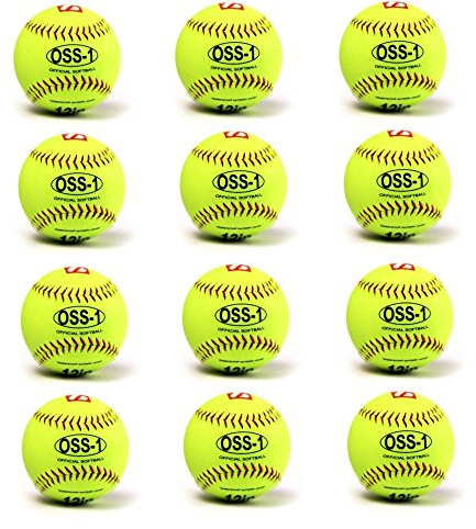BARNETT OSS-1 Praktische Größe Softball Ball 12, Gelb, 1 Dutzer