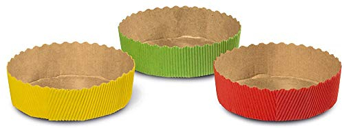 Guardini, Monouso, 6 Moldes para Tarta Ø10cm, Material: Papel de Horno, Colores Variados.