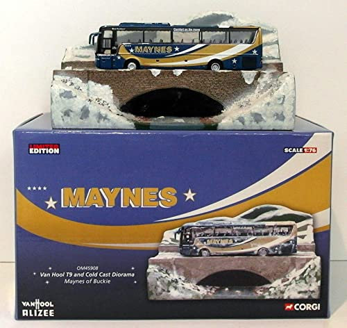 corgi maynes van hool T9 and cold cast diorama maynes of buckie set 1.76 scale limited edition diecast model