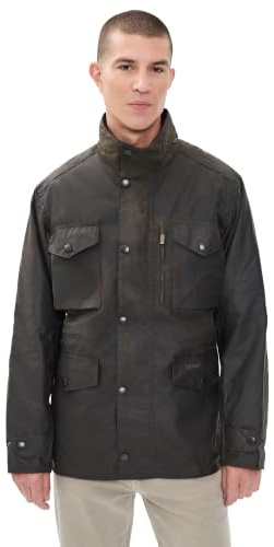Barbour Men's Ashby Wax Jacket, Rustic/Classic, XXL