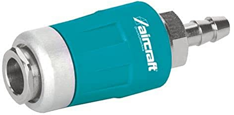 Aircraft Sicherheits-Schnellkupplung 10 mm mit Schlauchtülle druckfreies Kuppeln der Stecknippelsysteme aus Deutschland, der Schweiz, Italien und den USA