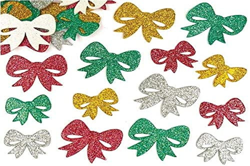 Baker Ross Adesivi di Gommapiuma Fiocchi con Brillantini (confezione da 100) per bambini per decorare progetti a scuola, a casa, ideali per biglietti, album di ricordi, collage e altro.