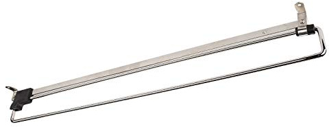 SOTECH Kleiderbügelhalter Kleiderbügelauszug 500 mm ausziehbar | platzsparender Kleiderbügelauszug für Schrank und Garderobe aus Metall