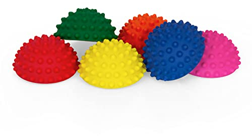 6 x TheraPIE Balance Igel MINI | bunt | Durchmesser: 9 cm | Gymnastik Igel | Igelball | Kleiner Balance Igel (Farbig)