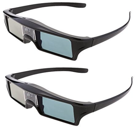 Gazechimp DLP-Link 3D Rechargeable 3D Glasses Active Glasses Cinema Optoma/BenQ TV with USB Cable