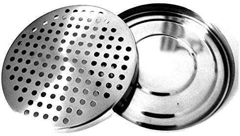 Birsppy Stalgast Tropfblech Tropfschale Rund zum Auflegen 2 Teilig aus Edelstahl 140mm