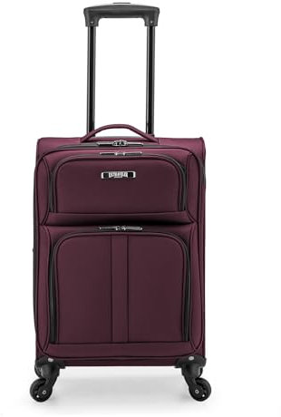 U.S. Traveler Anzio Softside Erweiterbarer Spinner Gepäck, burgunderfarben, Carry-on 22-Inch, Anzio Softside Erweiterbarer Spinner Gepäck