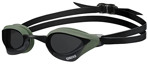 ARENA Cobra Core Swipe Unisex Adult Racing Swimming Goggles, Swimming Pool Goggles with Curved Lenses, Anti-Fog, UV Protection, 5 Interchangeable Nose Bridges