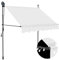 vidaXL Markise Einziehbar Handbetrieben mit LED Wasserabweisend Klemmmarkise Balkonmarkise Sonnenschutz Terrasse Balkon Garten 200cm Creme