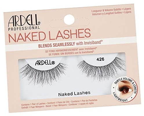 ARDELL Naked Lashes Echthaarwimpern 426-1 Paar künstliche Wimpern natürlich aus Echthaar, vegan, wieder verwendbar | Natural Fake Lashes zum Kleben