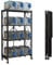 Storage Shelves, Closet Organizers and Storage 4-Shelf Foldable Metal Shelving Units 28 W x 14 D x 50 H for Garage Kitchen Bakers, Collapsible Organizer Rack, Heavy Duty on Wheels (4 -Shelf)