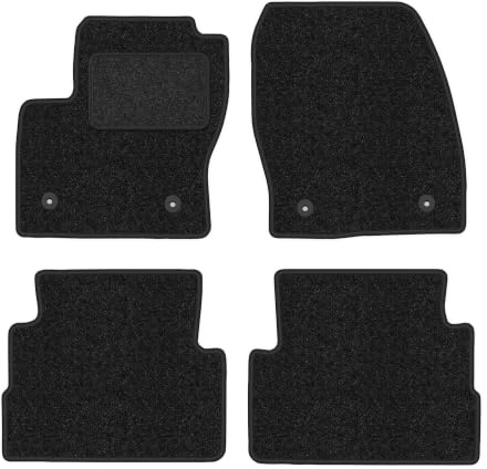 Velours-Fußmatten passend für Ford Kuga MK2 2012-2019, Anthrazit, Anthra | passend für SUV; Velours-Teppich (Polypropylen), ca. 6,5 mm; rutschfest, runde Befestigungen (Typ FC)
