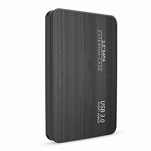 Disque dur externe HDD 2 To / 1 To / 512 Go / 80 Go USB 3.0 de sauvegarde de stockage mobile pour PC, MacBook, PS4, ordinateurs portables, Xbox, Smart TV (2 To, Noir)