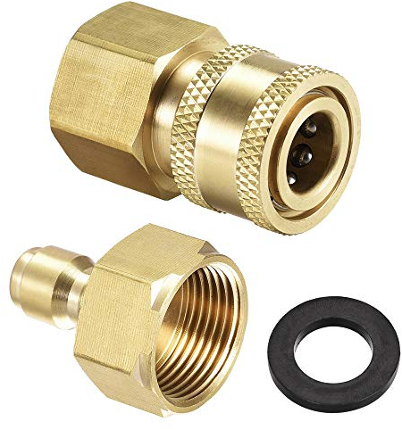 sourcing map Gartenschlauch Schnellverbindung Messing Hochdruckreiniger Adapter M22x1,5 Innengewinde