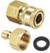 sourcing map Gartenschlauch Schnellverbindung Messing Hochdruckreiniger Adapter M22x1,5 Innengewinde