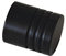 Gardinia Endknöpfe für Gardinenstangen, 2 x Endstück Zylinder, Serie Chicago, Metall, Schwarz-matt, Durchmesser 20 mm