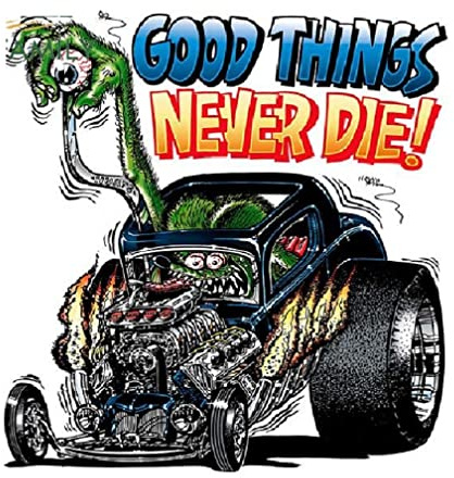 hotrodspirit - Aufkleber Hot Rod gesteuert von The Rat Fink Good Things Never Dieselbstklebend