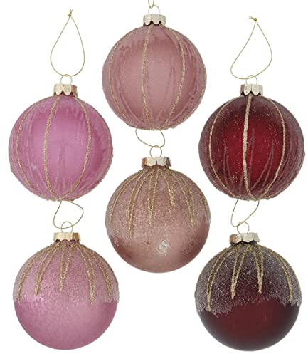 Boltze 2023462 Philina Weihnachtskugel Sortiert 8 cm (1 Stück)