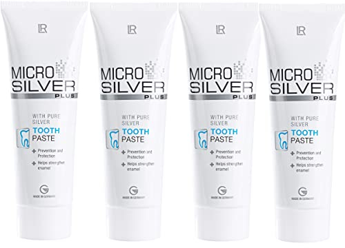 MQ Modern Quality MICROSILVER PLUS Zahnpasta (4x 75 ml) 300 ml, Antibakteriell, Unflavored, Paste, Tube, Zahnpasta