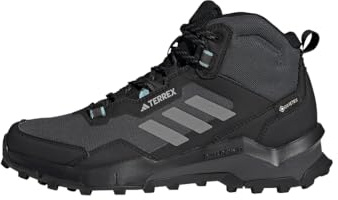 adidas Women's Terrex AX4 Mid Gore-TEX Hiking Shoes, Core Black/Grey Three/Mint Ton, 4 UK