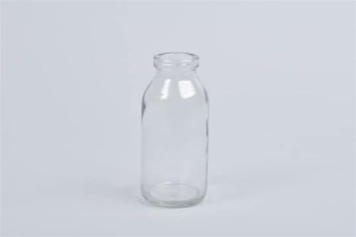 Ferris Heart Sloane Luxury Artificial NEW Clear Glass Mini Milk Bottle 11cm tall, Wedding Decor, Flower Vase, Event Styling