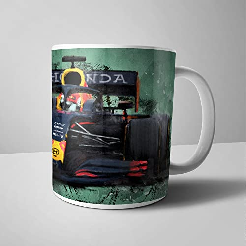 KK Automotive F1 Taza de cerámica, diseño de Sergio Pérez F1 Car Racing Cift, diseño de coche de Fórmula 1, regalos de Fórmula 1