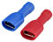 Heschen schnellkupplungsbuchse vinyl vollisoliert, 6.3 x 0.8mm Kabelschuh, Rot für 0.5-1.5mm² (22-16 AWG), Blau für 1.5-2.5mm² (16-14 AWG), 100Pack