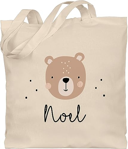 Baumwolltasche - Süßer Bär I Bären I Bärenmotiv I Bear - Unisize - Naturweiß - wechselsachen beutel kita kindergarten tasche teddy name stoffbeutel personalisierter jutebeutel kinder