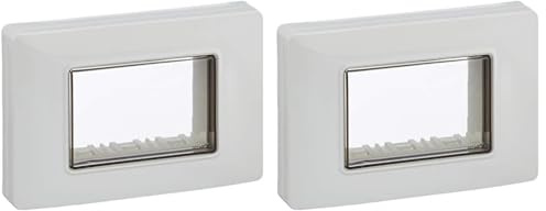 Vimar 0R14943.01 Calotta da parete IP55, 3 moduli Eikon, Arké e Plana, con viti, per scatole da incasso 3 moduli, bianco (Confezione da 2)