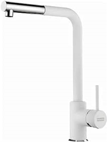 FRANKE 115.0668.382, Grifo del fregadero de la cocina Sirius L Side pull-out, Cromo/blanco polar
