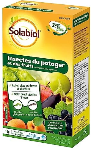 Trattamento degli insetti da giardino e da frutto, Bacillus thuringiensis - Efficace contro larve e bruchi
